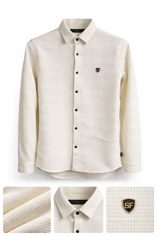 Luxury Waffle Texture Casual Shirt