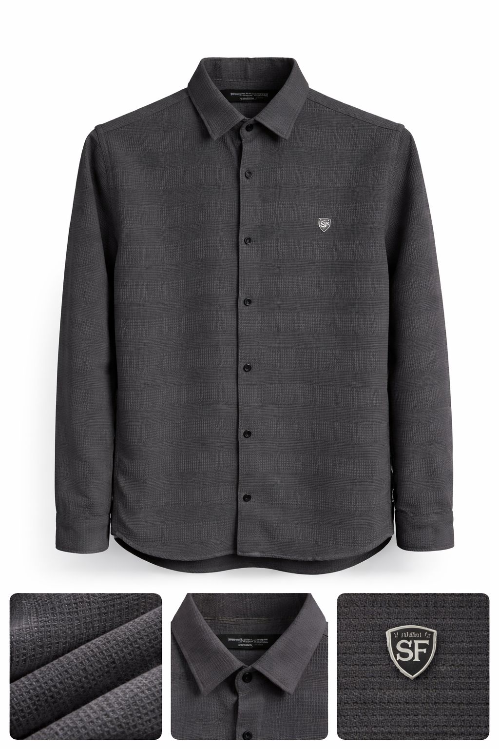 Luxury Waffle Texture Casual Shirt