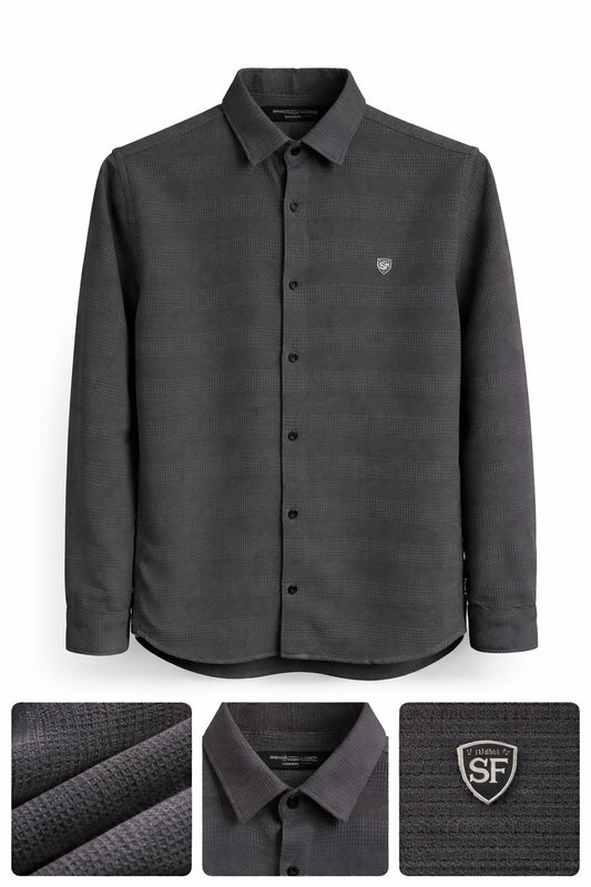 Luxury Waffle Texture Casual Shirt
